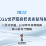 2026世界盃賽程表完整解析：五階段節奏、台灣時間觀賽指南與必看場次推薦｜TU