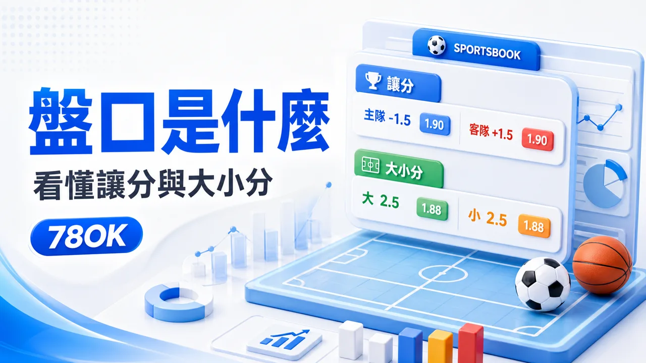 盤口是什麼?新手一次看懂運彩盤口的真正用意與判讀技巧 2 TU 盤口是什麼讓分與大小分教學示意圖