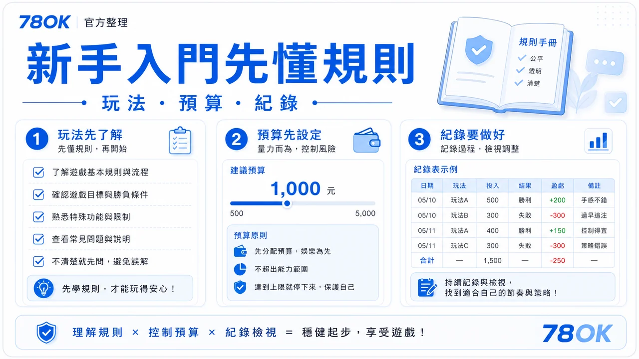 TU 新手規則預算圖，包含玩法、預算與紀錄