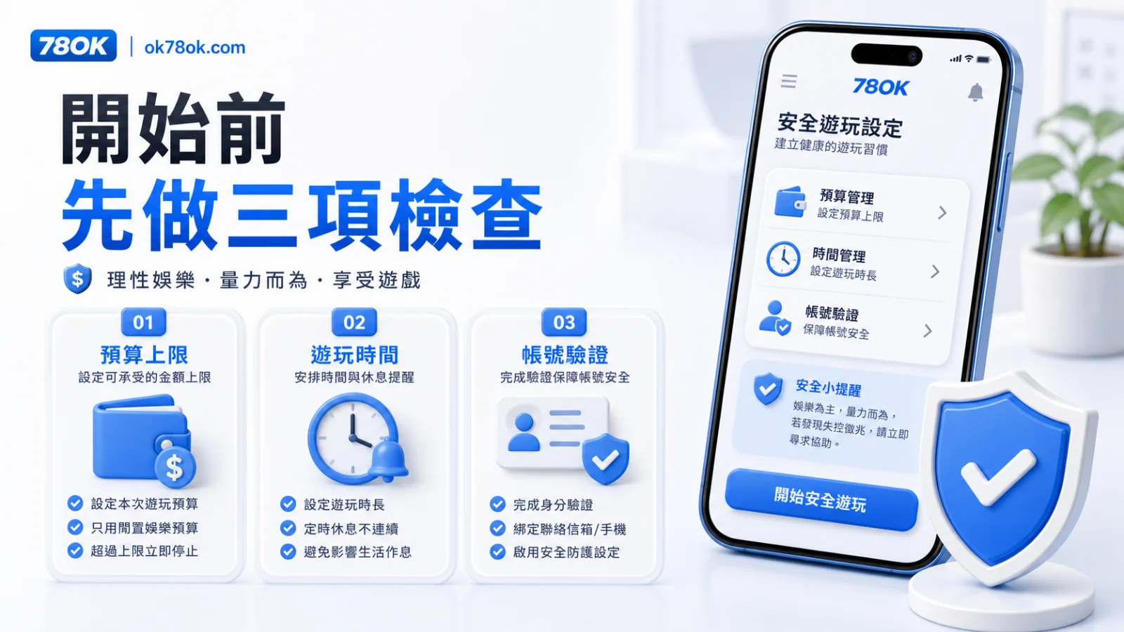 TU 開始前檢查圖，包含預算、時間與帳戶驗證