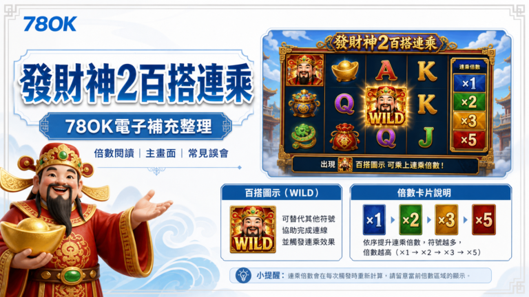發財神2百搭連乘怎麼看?TU電子倍數閱讀與常見誤會 5 TU發財神2百搭連乘補充整理,倍數閱讀、主畫面與常見誤會